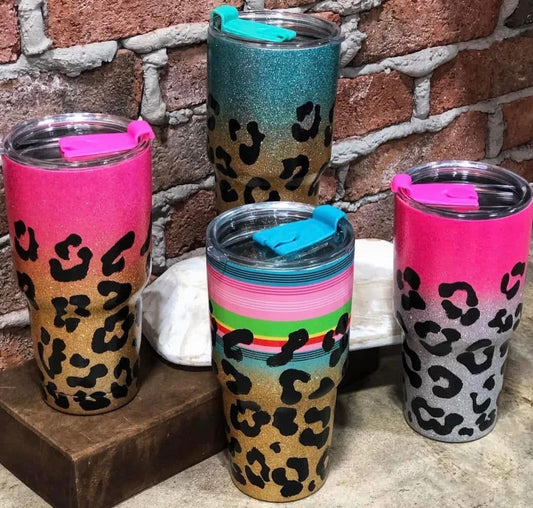 Pink and Gold Cheetah 32oz