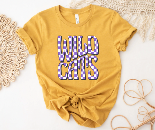 Yellow gold checkered Wildcats