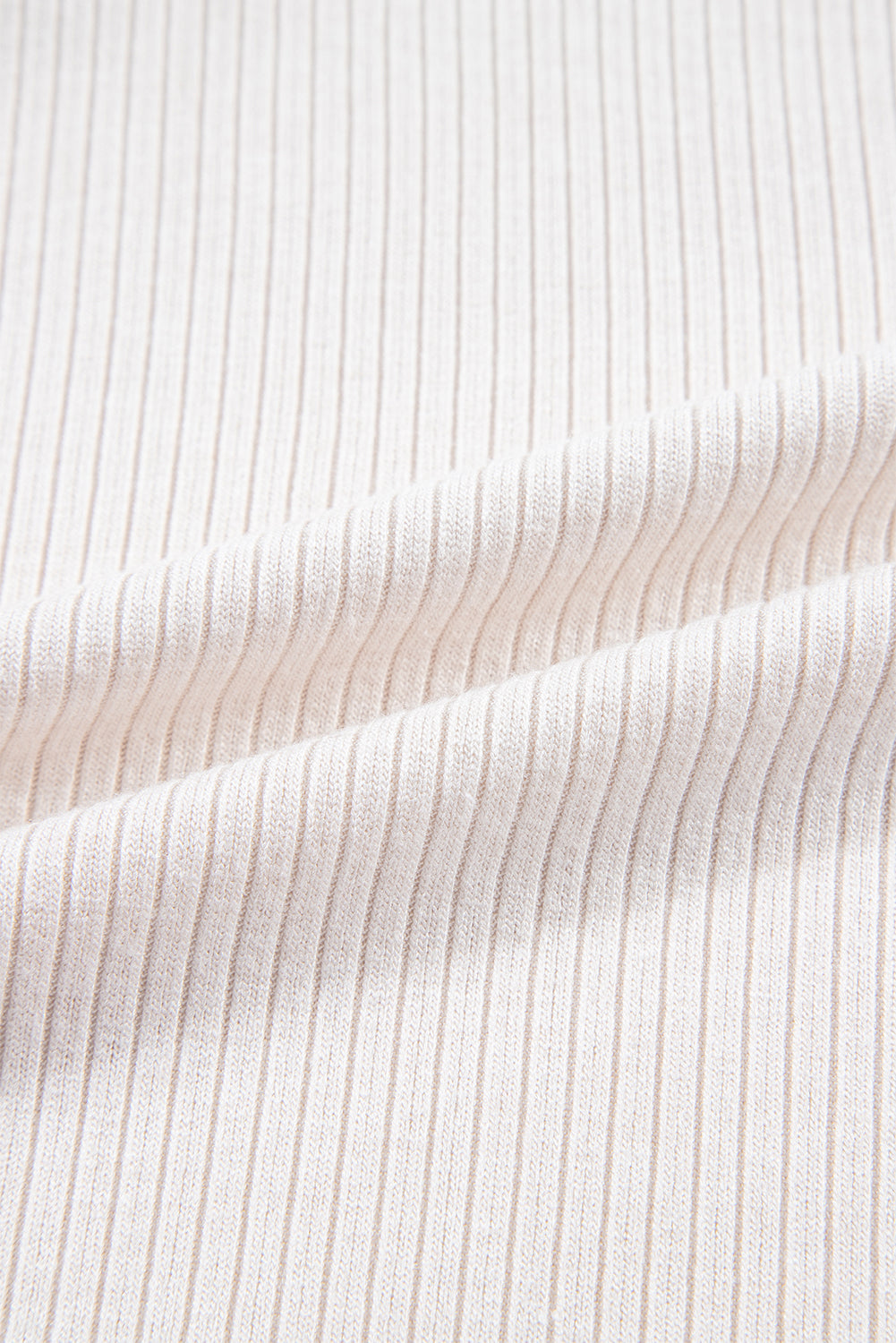 Pale Khaki Color Block Ribbed Knit Split Side Poncho