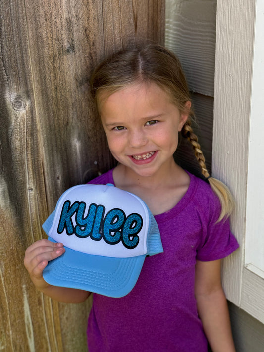 Custom Name Glitter Caps