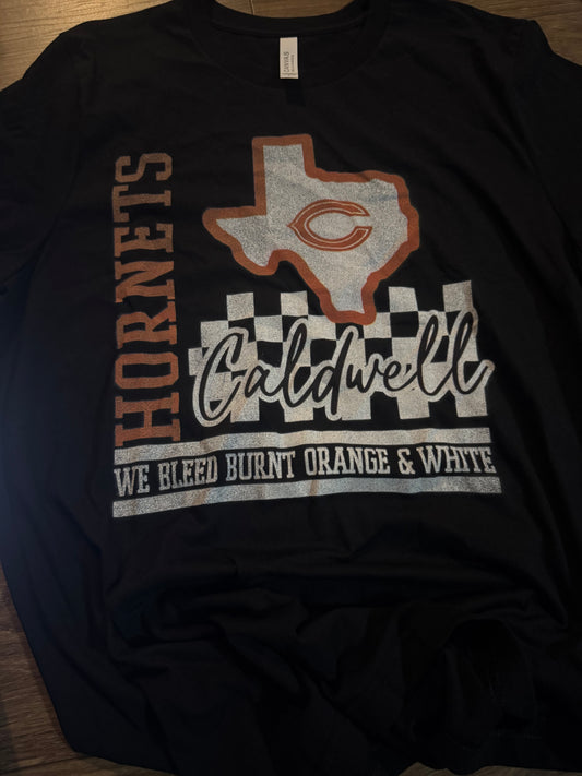 Caldwell Hornets on Black - XL