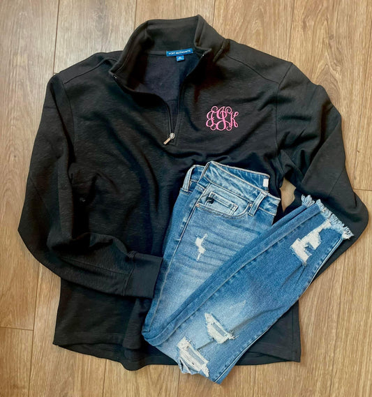 Quarter zip pullovers