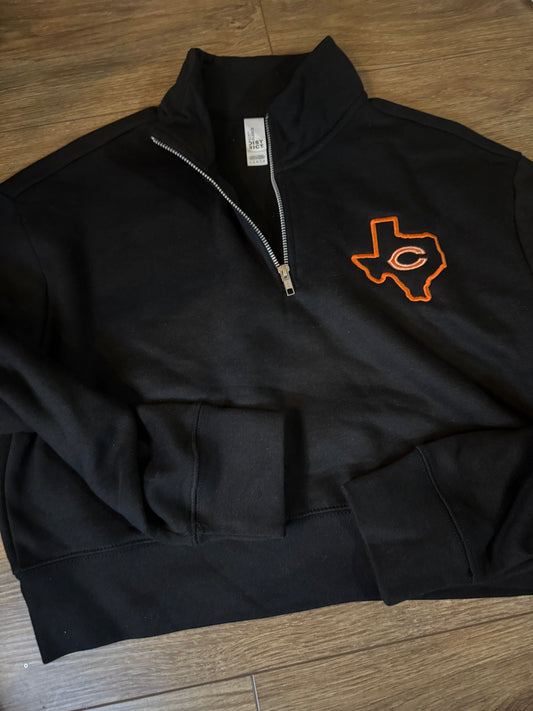 Half Top 1/4 ZIp Sweatshirt -large