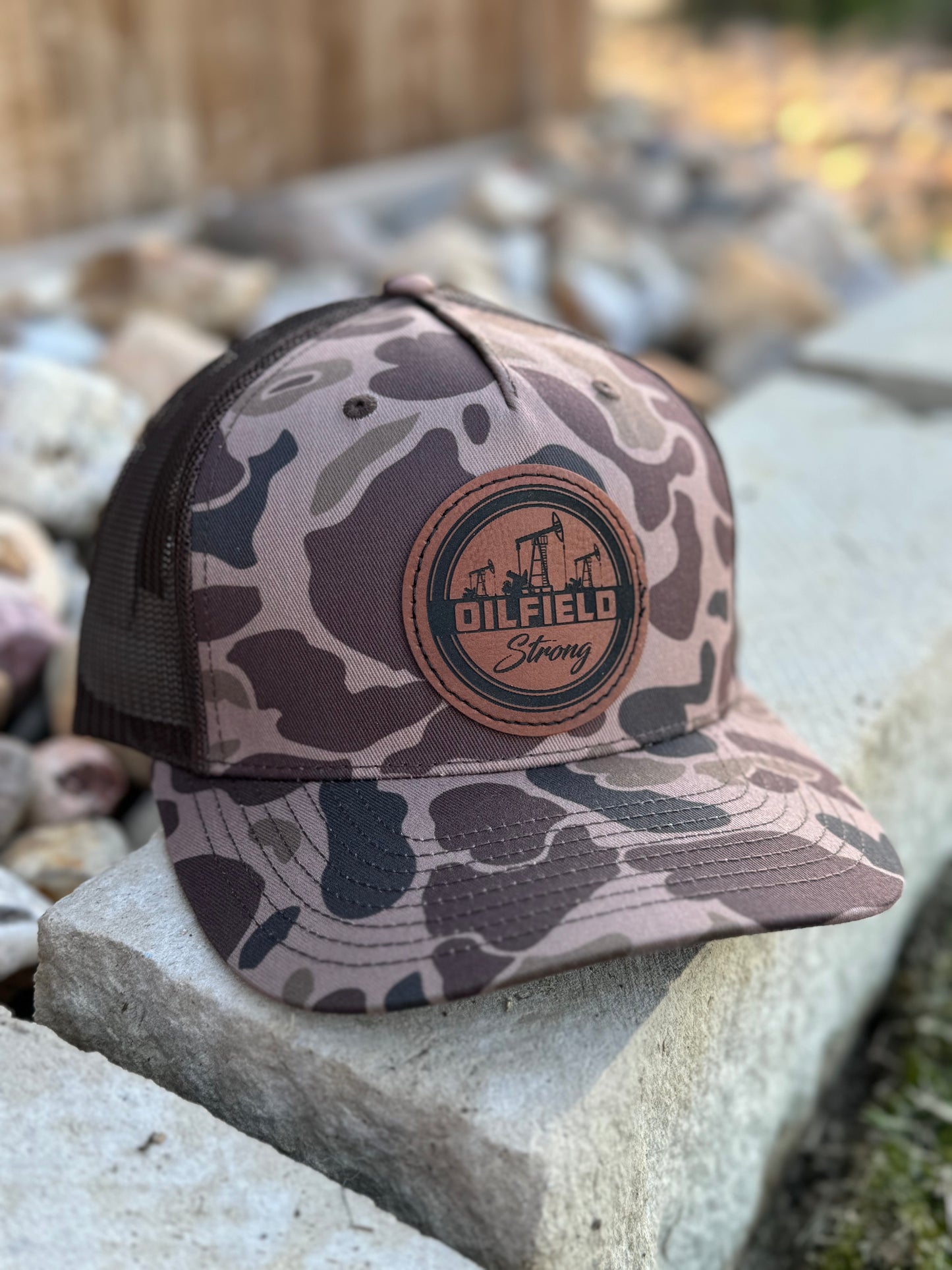 Oilfield Strong Camo Cap