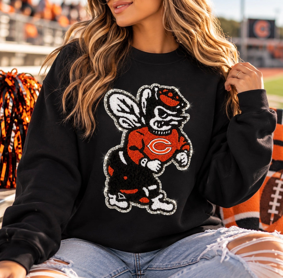 Chenille Hornet Crewneck