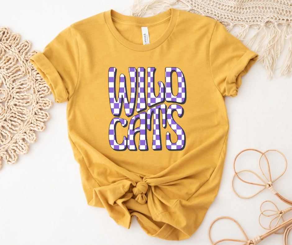 Yellow gold checkered Wildcats