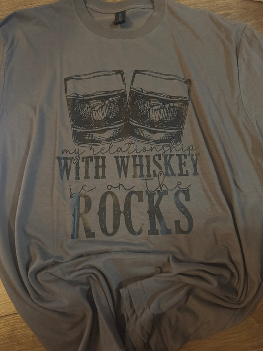 My relationship with whiskey is on the rocks - large