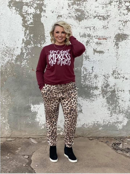 Leopard Joggers - medium