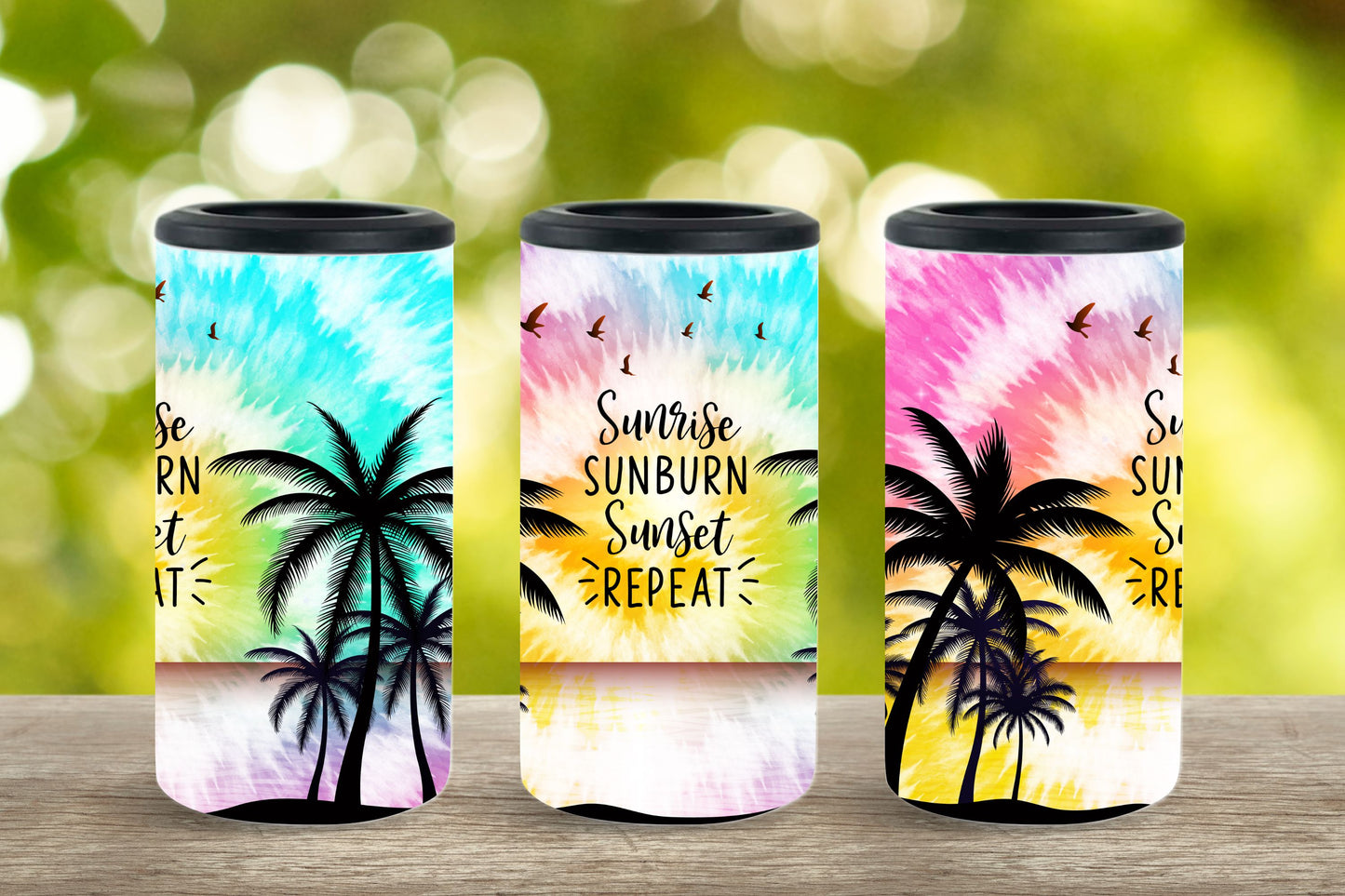 Sunrise Sunburn Sunset Repeat 12oz Slim Can Cooler