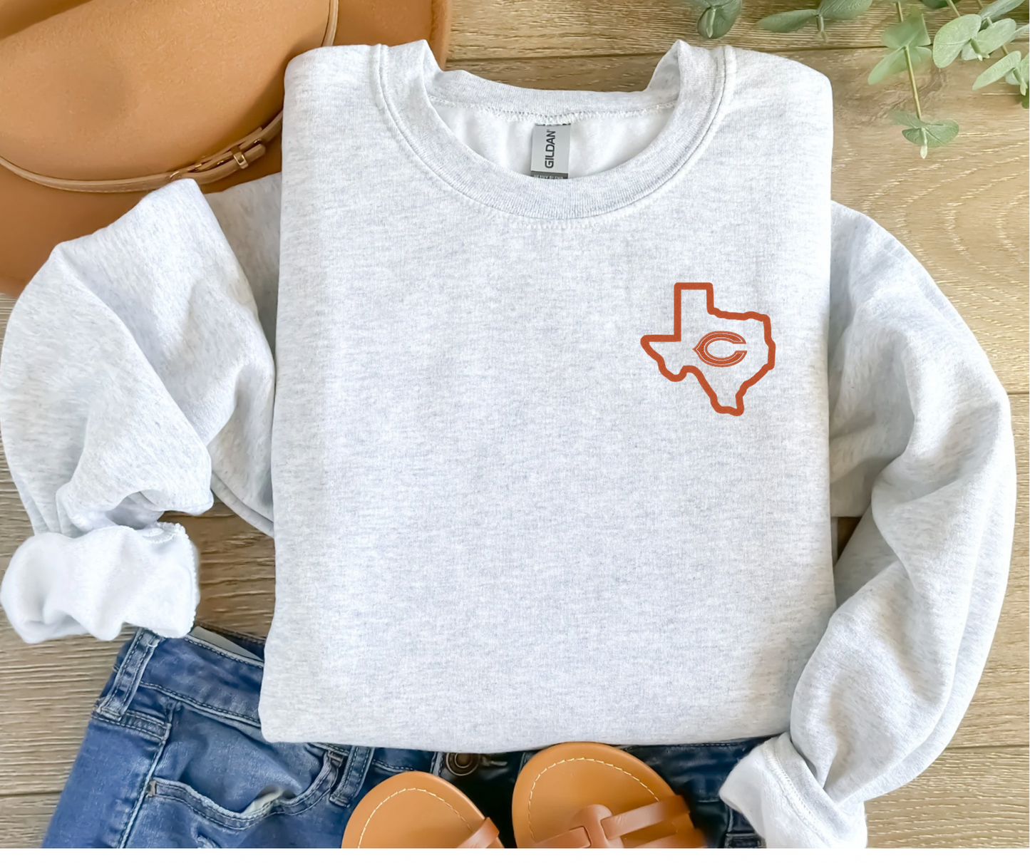 Embroidered Texas C Sweatshirts