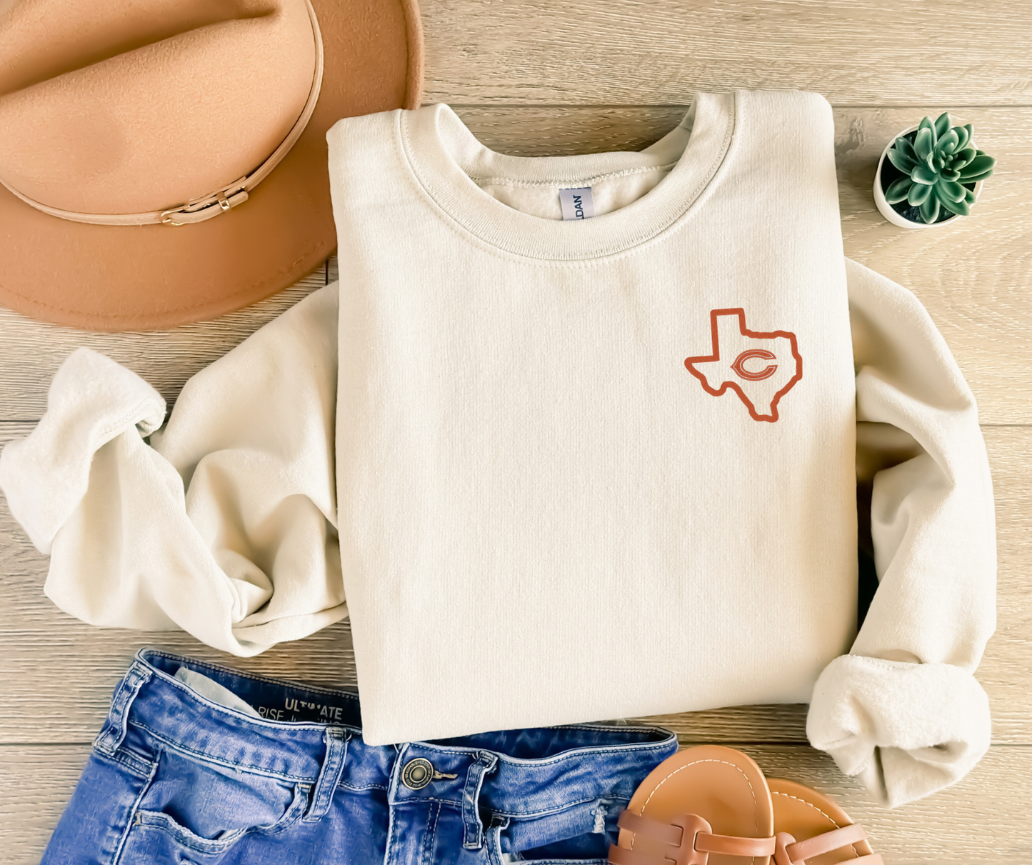 Embroidered Texas C Sweatshirts