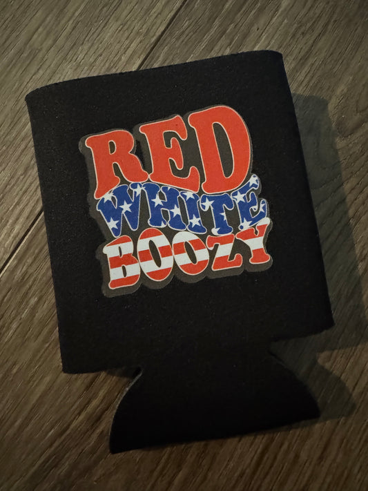Red White Boozy Koozie