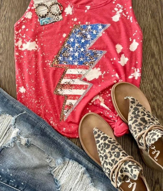 A super cute patriotic tank top that is perfect for the 4th of July