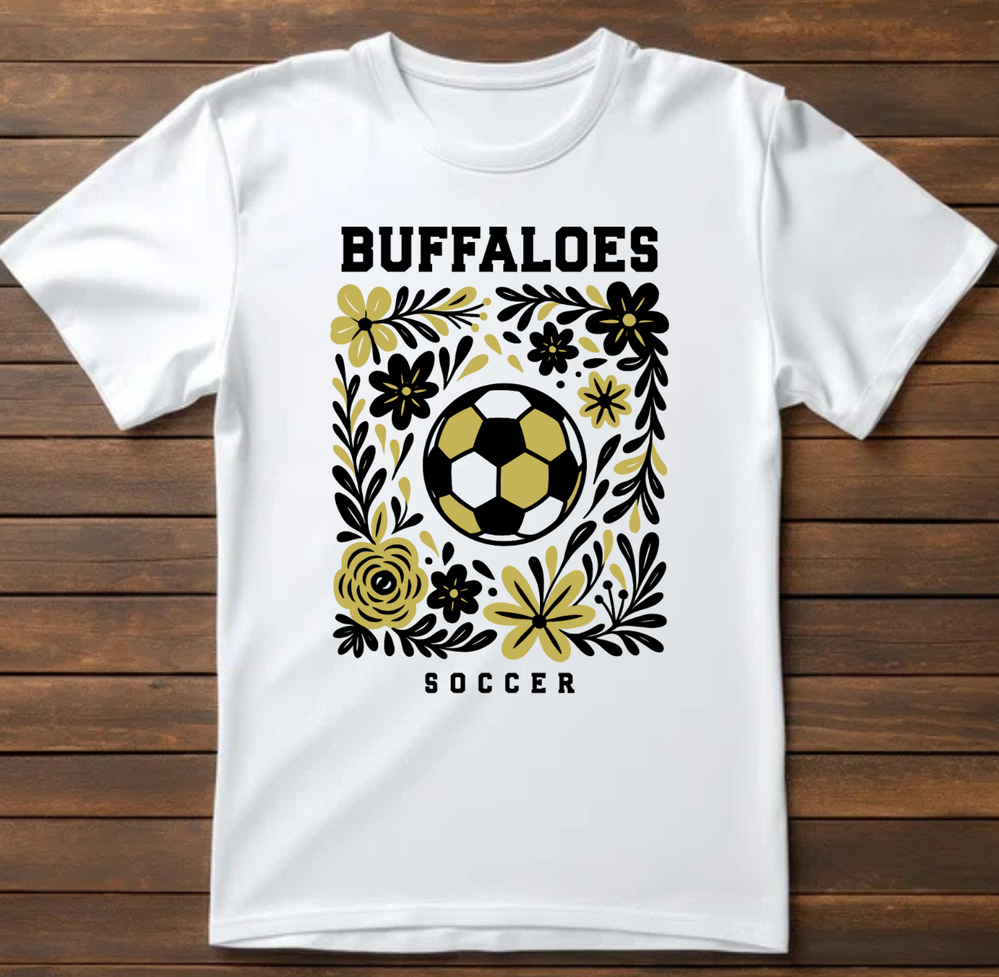 Buffaloes Floral Soccer White