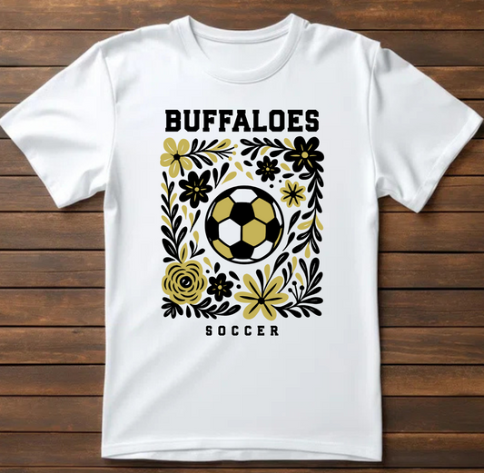 Buffaloes Floral Soccer White