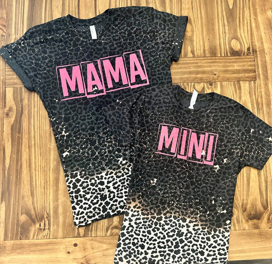 Bleached Mama/Mini Leopard & Camo