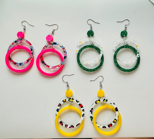 Spring Double Hoops Dangles