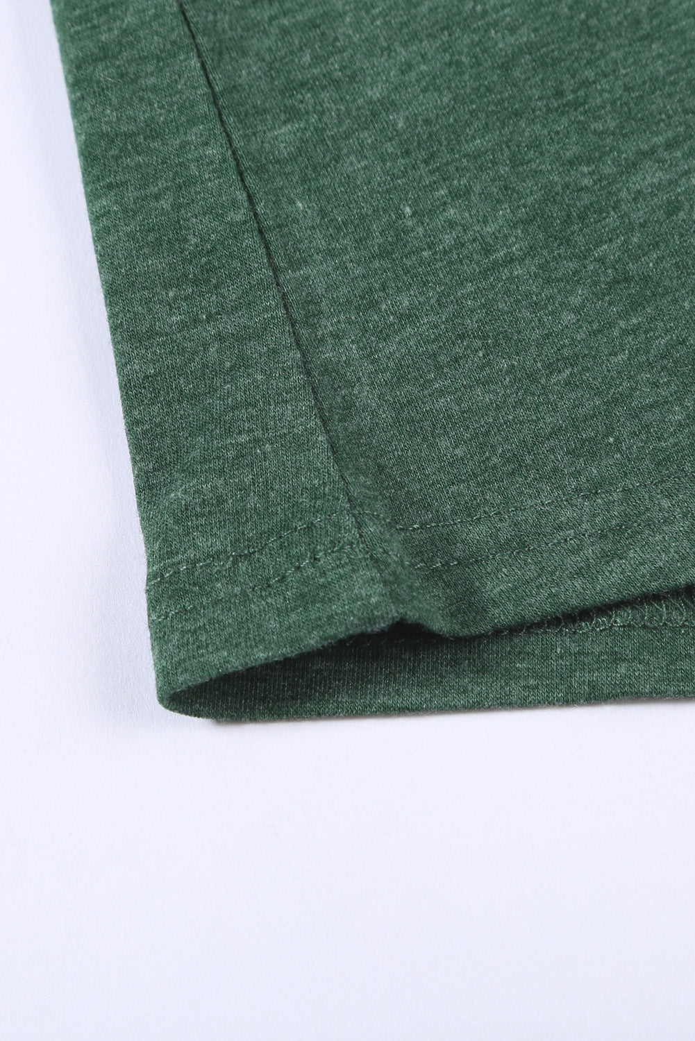 Green Solid Color Crewneck Sleeveless Top