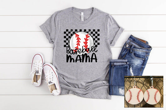 Baseball Mama- Checkered