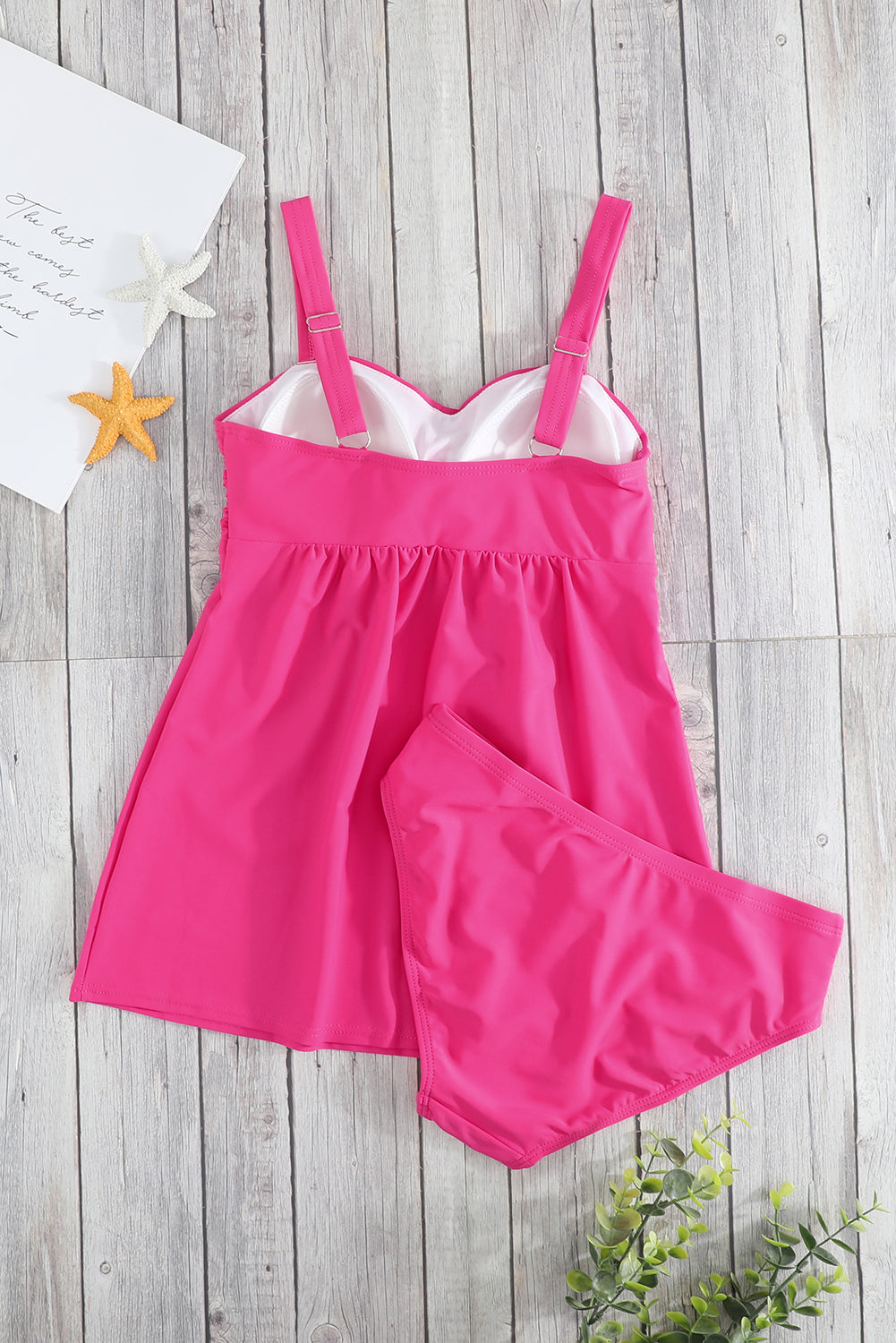 Rose 2pcs Swing Tankini Swimsuit