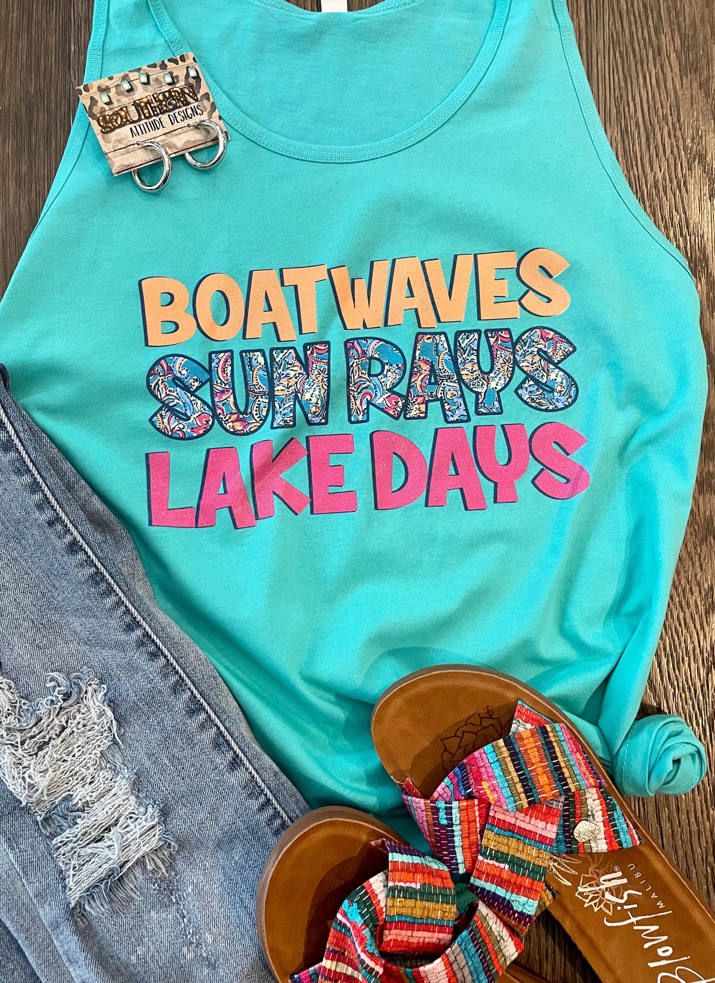 Boat Waves, Sun Rays, Lake Days