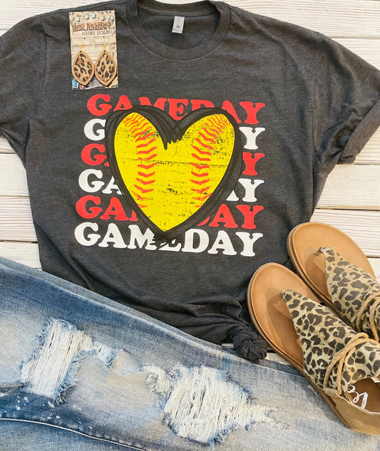 Gameday Heart - Softball
