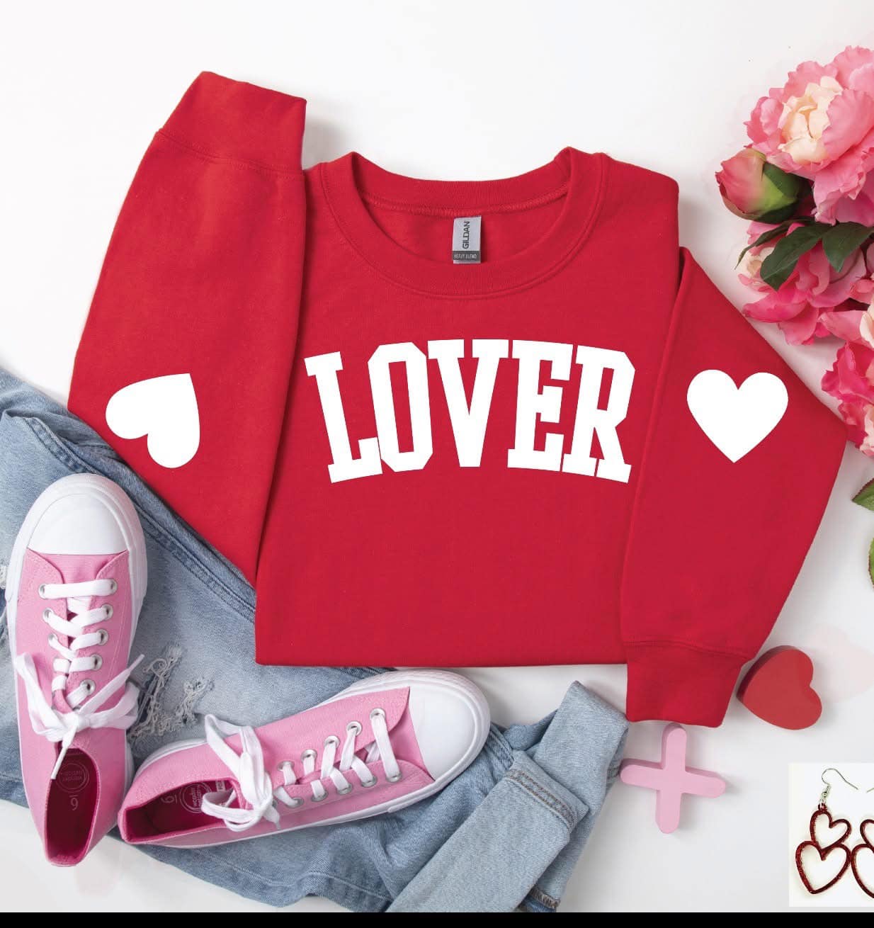 Lover with Heart Sleeves Sweatshirt