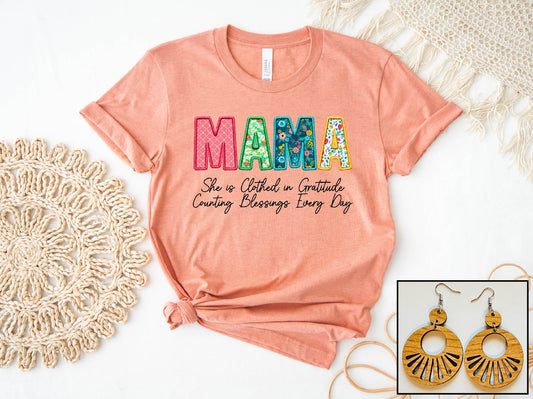 Mama- Floral Stitch