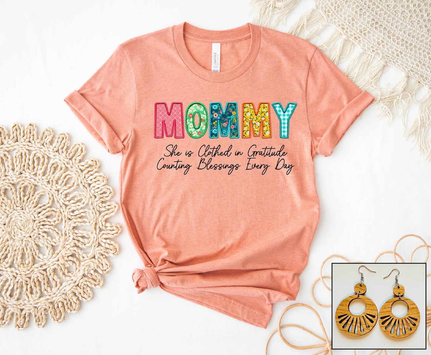 Mommy- Floral Stitch