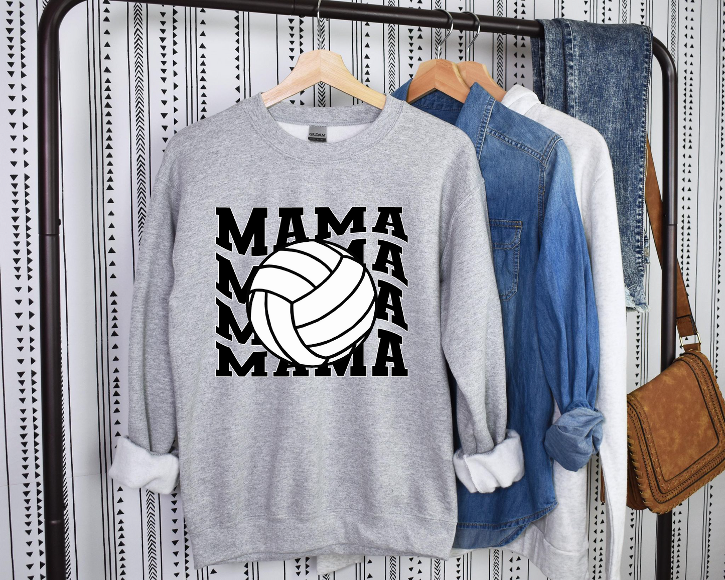 Volleyball Mama Wave- Crew