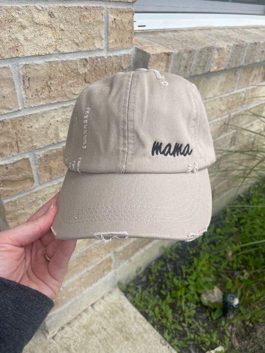 Cream Mama Hat